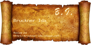 Bruckner Ida névjegykártya