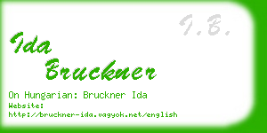 ida bruckner business card